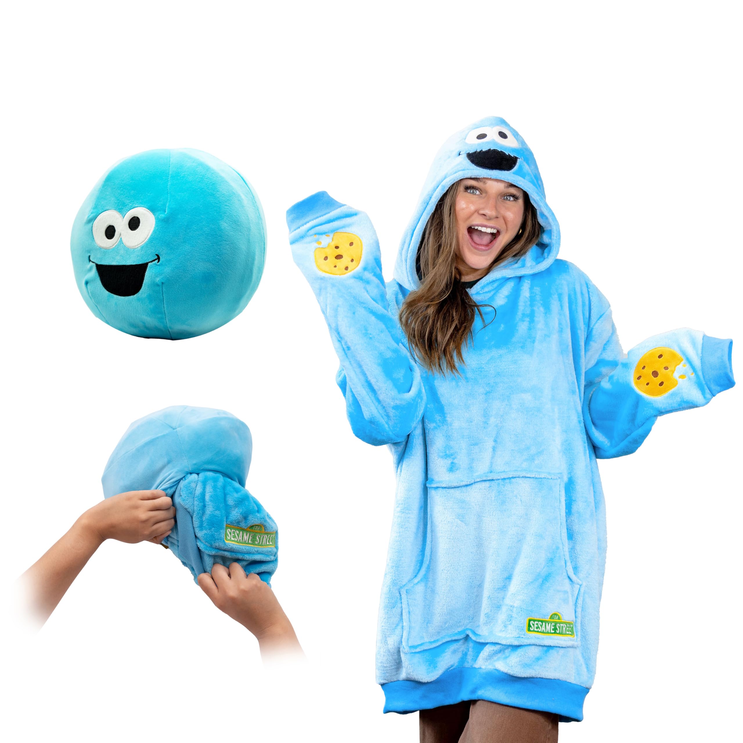Amazon.com: PLUSHIBLE Sesame Street Snugible Wearable Blanket
